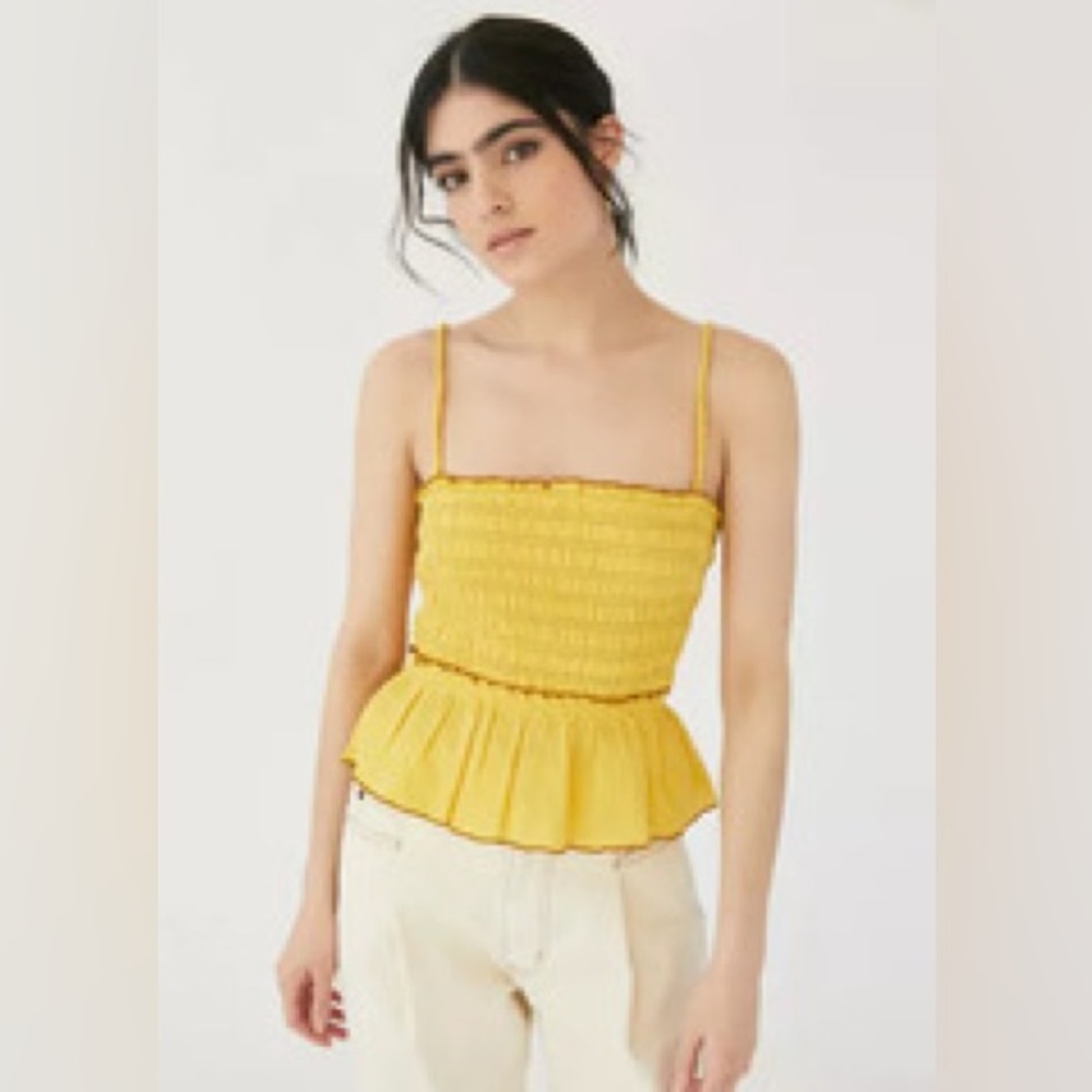 Urban Outfitters Marta Seersucker Crop Top With Removable Straps Size Small